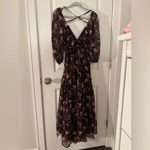 Free people you’re a jewel maxi dress printed SZ S